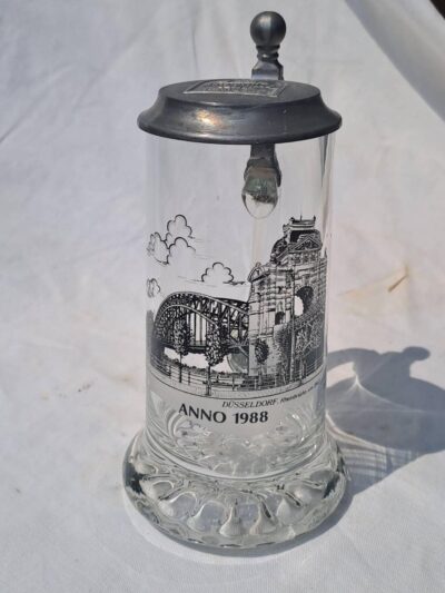 แก้วเบียร์ ฝาดีบุก งานวินเทจออริจินัล