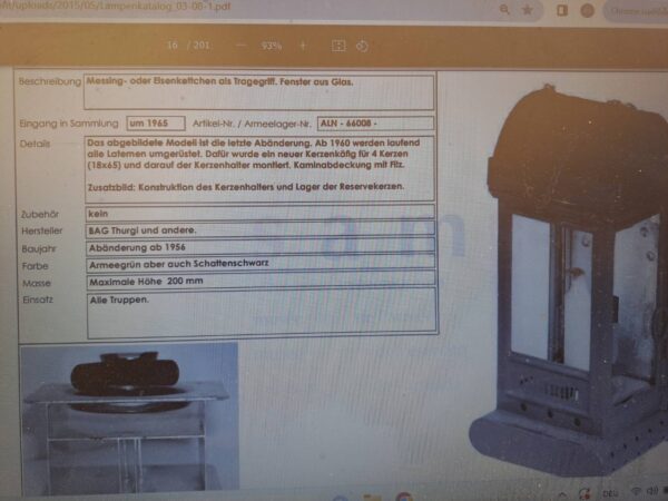 ตะเกียงเทียนทหารSwitzerland - Image 6
