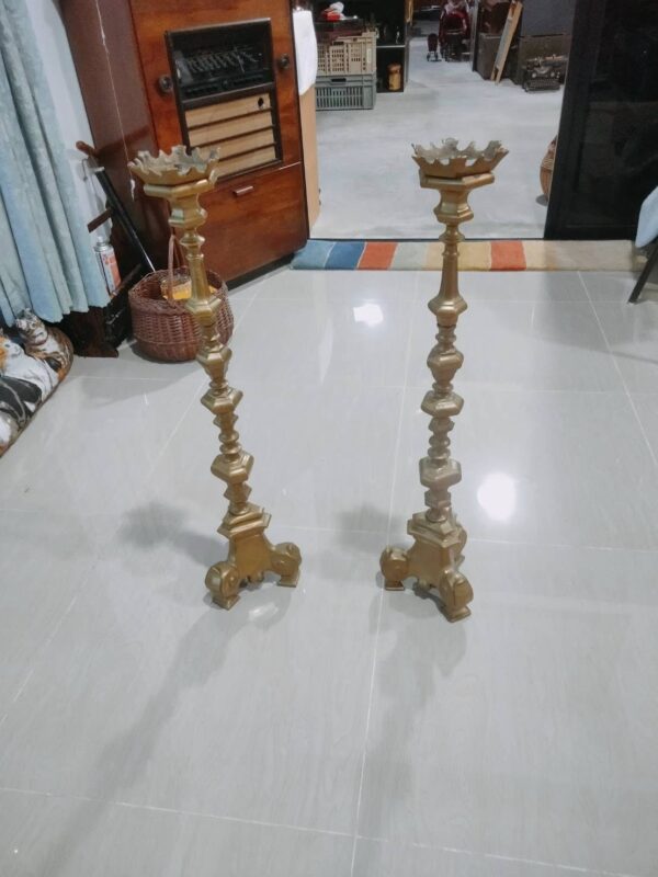 เชิงเทียนใหญ่  ทองเหลืองสูง 80ซม. - Image 4